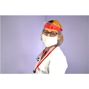 Przyłbica Face Shield Short czerwona/ red